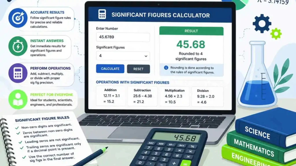 Online Sig Fig Calculator with instant answers for significant figures rounding precision calculations and scientific measurements